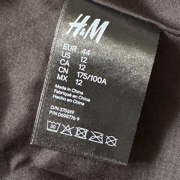 H&M Women’s Size 12 Faux Leather Moto Biker Jacket Black Zip Up - Picture 5 of 6